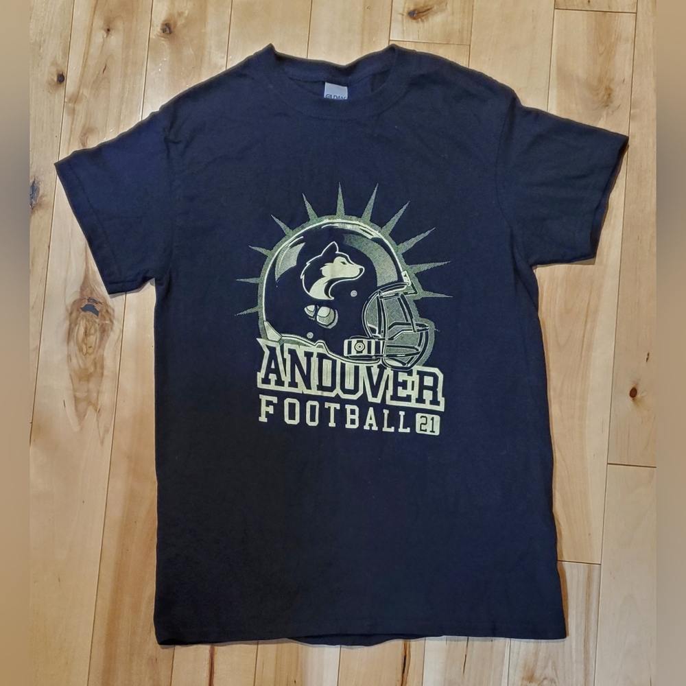 Youth Black Andover Football T-Shirt (S)